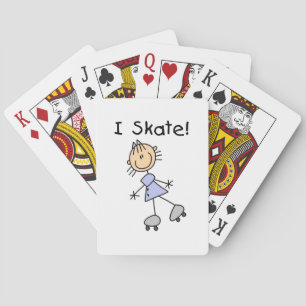 Ik Schaats Meisje Roller Skater Pokerkaarten