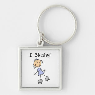 Ik Schaats Meisje Roller Skater Sleutelhanger