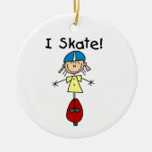 Ik Schaats Skateboarden Meisje Keramisch Ornament (Voorkant)