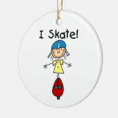 Ik Schaats Skateboarden Meisje Keramisch Ornament (Links)