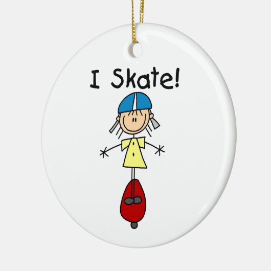 Ik Schaats Skateboarden Meisje Keramisch Ornament (Links)