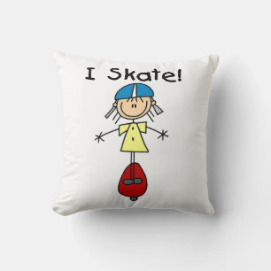 Ik Schaats Skateboarden Meisje Kussen