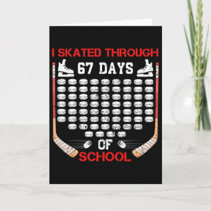 Ik Schaatsde Door 67 Dagen School Ijs Hockey Fan  Kaart