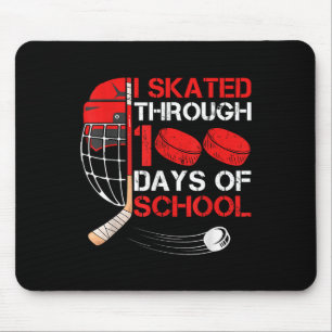 Ik schaatste door 100 dagen ijshockeyfan op school muismat