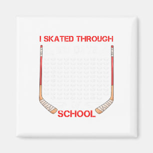 Ik schaatste door 100 dagen school ijs hockey fan magneet