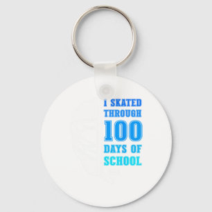 Ik schaatste door 100 dagen school ijshockey jonge sleutelhanger