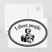 Ik schafte mensen fotograaf's camera B&W Briefkaart (Voorkant / Achterkant)
