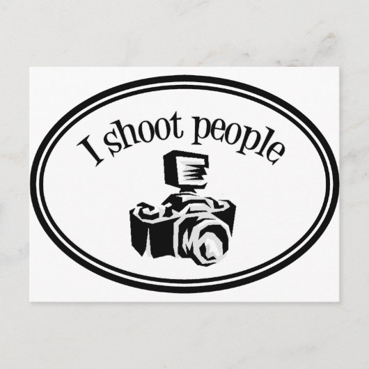 Ik schafte mensen fotograaf's camera B&W Briefkaart (Voorkant)