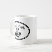 Ik schafte mensen fotograaf's camera B&W Koffiemok (Voorkant links)