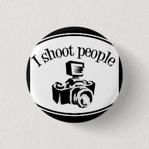 Ik schafte mensen fotograaf's camera B&W Ronde Button 3,2 Cm