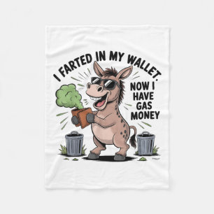 Ik scheef in mijn portemonnee nu heb gas geld grap fleece deken