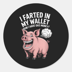 Ik scheef in mijn portemonnee nu heb ik gasgeld gr ronde sticker