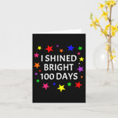Ik scheen helder 100 dagen leraar student 100e dag kaart (Gele Bloem)