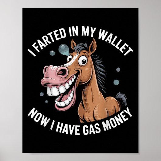Ik scheet in mijn portemonnee nu heb ik gas geld poster (Voorkant)