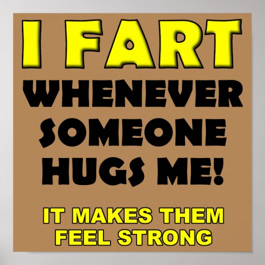Ik Scheid Gassen Voor Knuffels Grappige Poster Bor (Voorkant)
