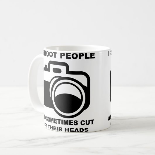 Ik schep mensen Funny Fotografie Fotografe Mok (Voorkant links)