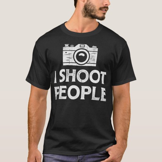 Ik schep mensen grappige fotograaf Gift T-shirt (Voorkant)