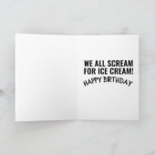 IK SCHERM U SCHERM VOOR ICE CREAM BIRTHDAY KAART (Binnen)