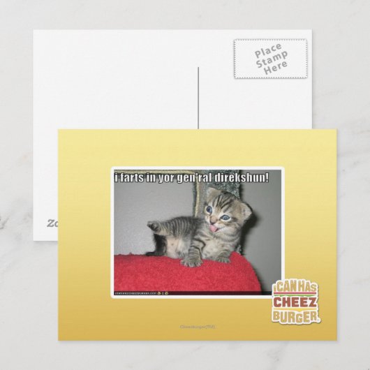 Ik scheten in je generaal direkshun briefkaart (Voorkant / Achterkant)