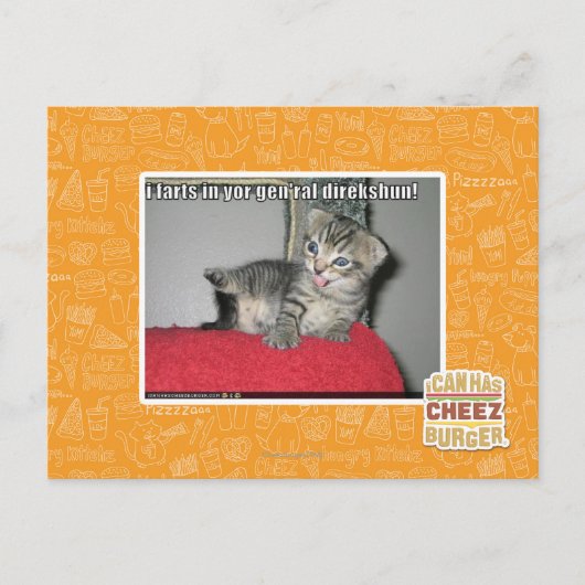 Ik scheten in je generaal direkshun briefkaart (Voorkant)