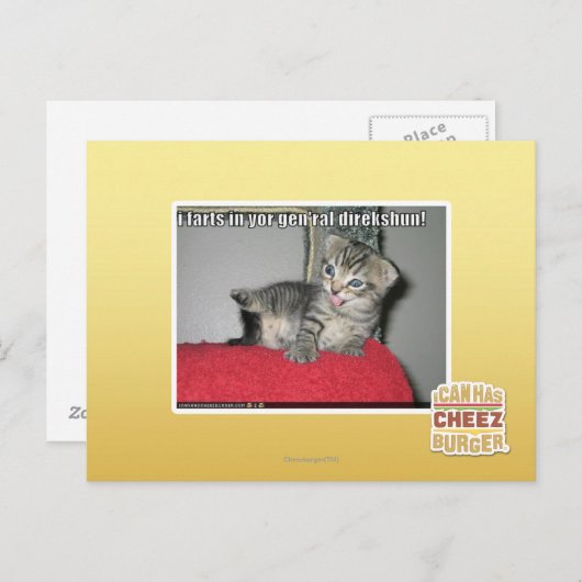 Ik scheten in je generaal direkshun briefkaart (Voorkant / Achterkant)