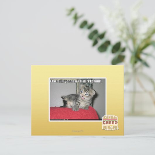 Ik scheten in je generaal direkshun briefkaart (Staand voorkant)