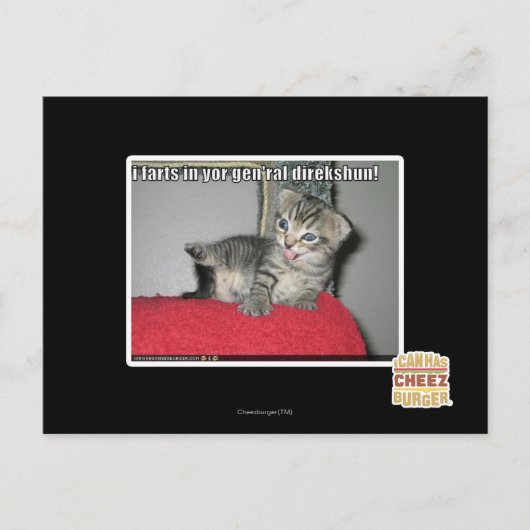 Ik scheten in je generaal direkshun briefkaart (Voorkant)