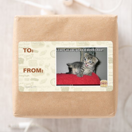 Ik scheten in je generaal direkshun etiket (Insitu)