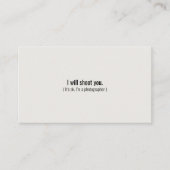 Ik schiet je neer | Professionele fotograaf Visitekaartje (Voorkant)