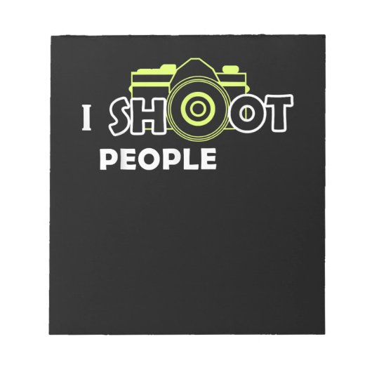 Ik schiet mensen fotograaf camera Man Afbeelding o Notitieblok (Voorkant)
