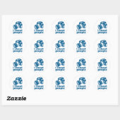Ik schiet mensen neer - Blauw Ronde Sticker (Vel)