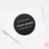 ik schiet mensen neer . ronde sticker (Envelop)