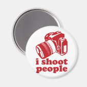 Ik schiet mensen neer - Rood Magneet (Voorkant / Achterkant)