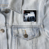 Ik schiet mensen neer. vierkante button 5,1 cm (In situ)