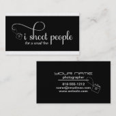 Ik schiet mensen neer voor een klein bedrag dat aa visitekaartje (Voorkant / Achterkant)