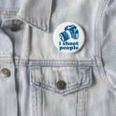 Ik schiet mensen op - blauw ronde button 5,7 cm (In situ)