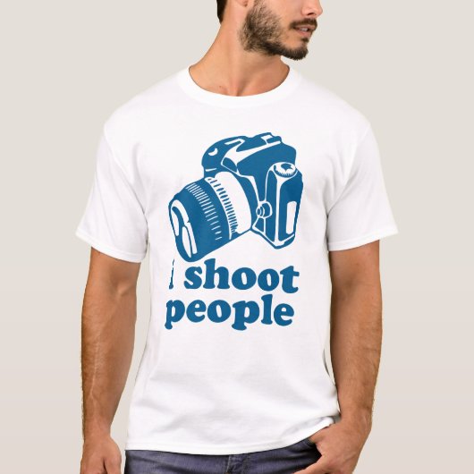 Ik schiet mensen op - blauw t-shirt (Voorkant)