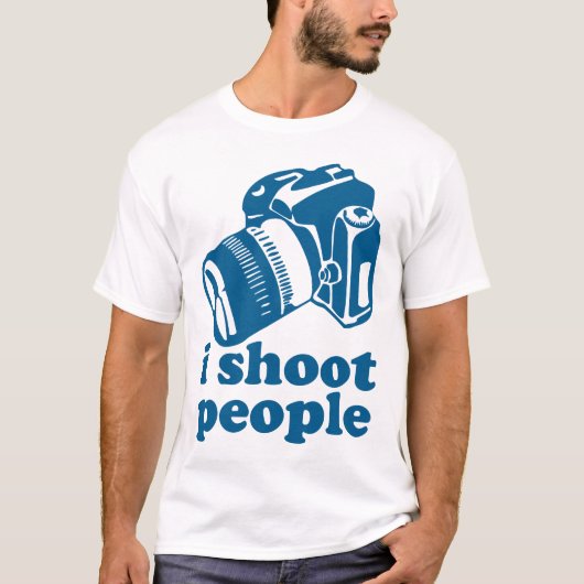 Ik schiet mensen op - blauw t-shirt (Voorkant)