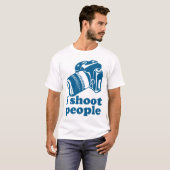 Ik schiet mensen op - blauw t-shirt (Voorkant volledig)