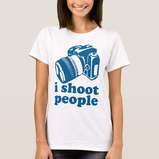 Ik schiet mensen op - blauw t-shirt (Voorkant)
