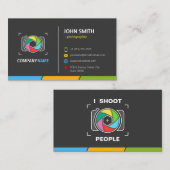 Ik schiet mensen op - kleurrijke camerakop visitekaartje (Voorkant / Achterkant)