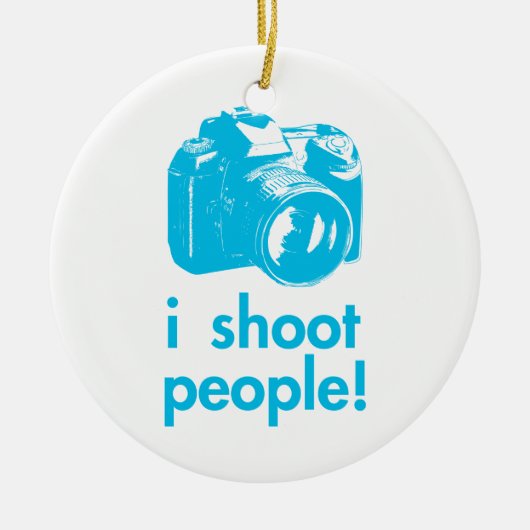 ik schiet op mensen fotografie grappig keramisch ornament (Voorkant)