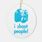 ik schiet op mensen fotografie grappig keramisch ornament (Links)
