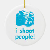 ik schiet op mensen fotografie grappig keramisch ornament (Achterkant)