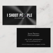 Ik schiet op mensen - fotografie-visitekaartjes visitekaartje (Voorkant / Achterkant)
