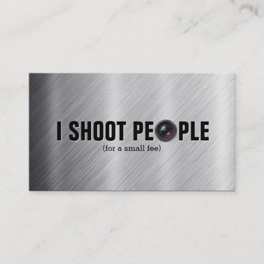 Ik schiet op mensen - fotografie-visitekaartjes visitekaartje (Voorkant)