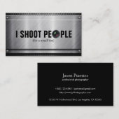 Ik schiet op mensen - fotografie-visitekaartjes visitekaartje (Voorkant / Achterkant)