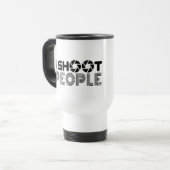 Ik schiet op mensen met een grappige fotograaf, mi reisbeker (Voorkant links)