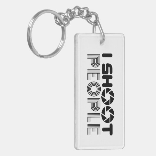 Ik schiet op mensen met een grappige fotograaf, mi sleutelhanger (Voorkant Links)