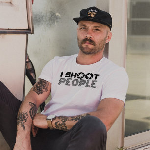 Ik schiet op mensen met een grappige fotograaf, mi t-shirt